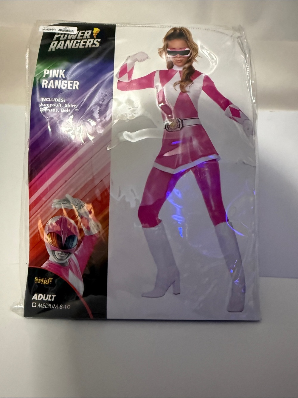 Spirit Halloween mighty morphin Pink Power Ranger Costume Medium NWT - Picture 6 of 6